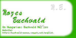 mozes buchvald business card